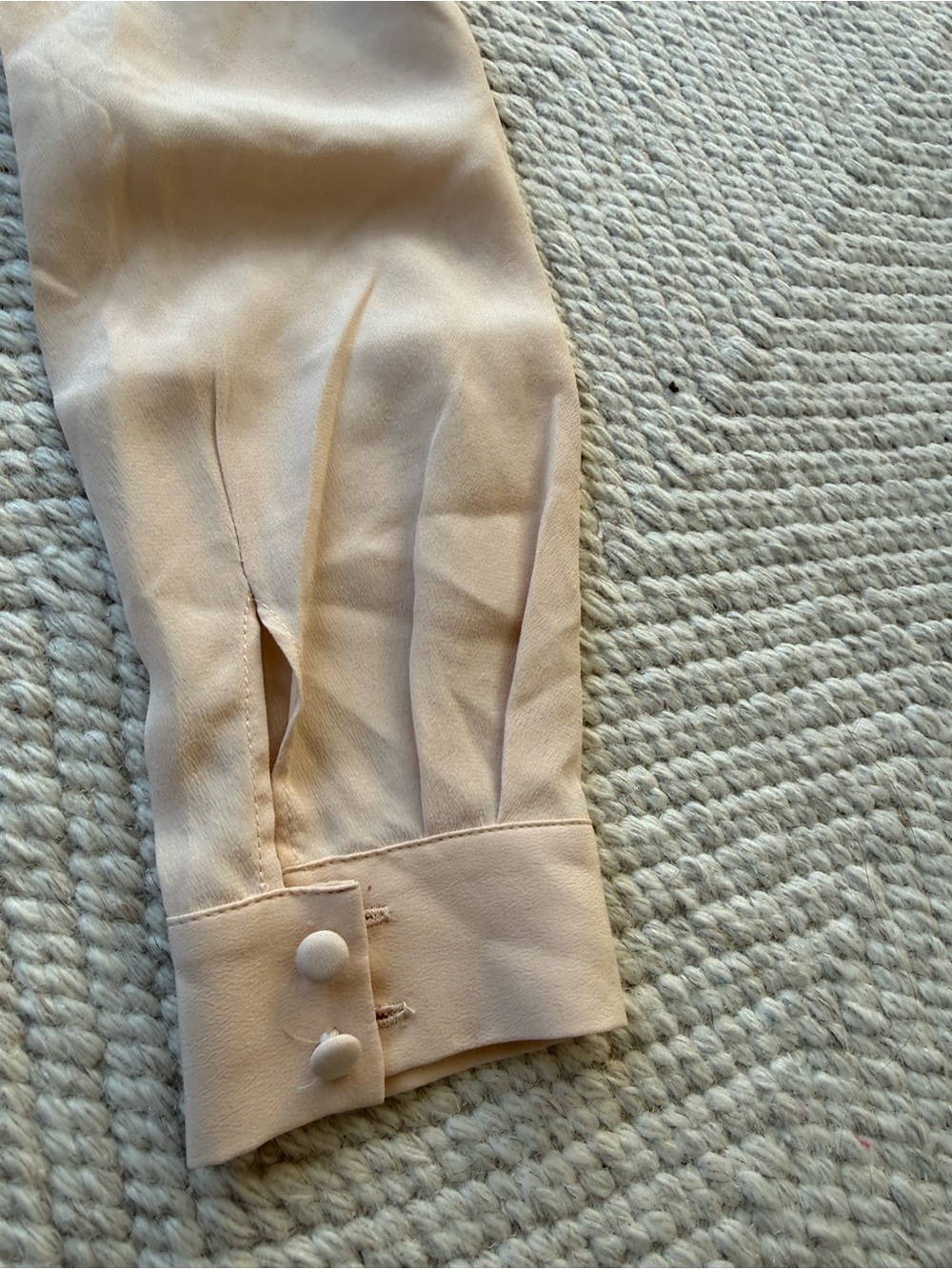 Sezane 100% Silk Ruffle Button Down Blouse Light Pink sz 36 - Picture 5 of 7